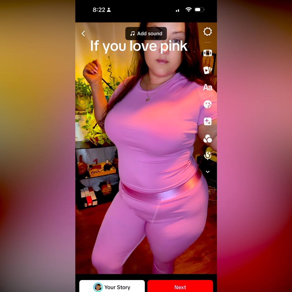 Pink outfit top and bottom